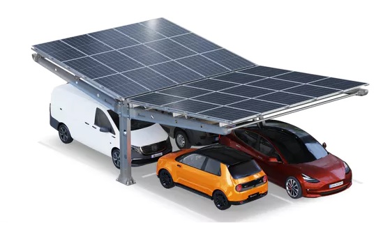 Abri voiture double face avec PV 1